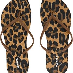 Old Navy Women's Animal Print‎ Sandals - Brown and Black
